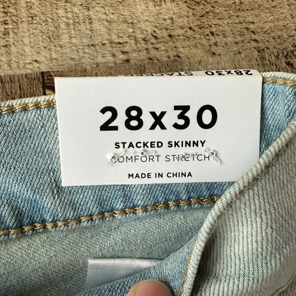 Pacsun light indigo denim jeans stacked skinny high waist men's 28 - Picture 8 of 11